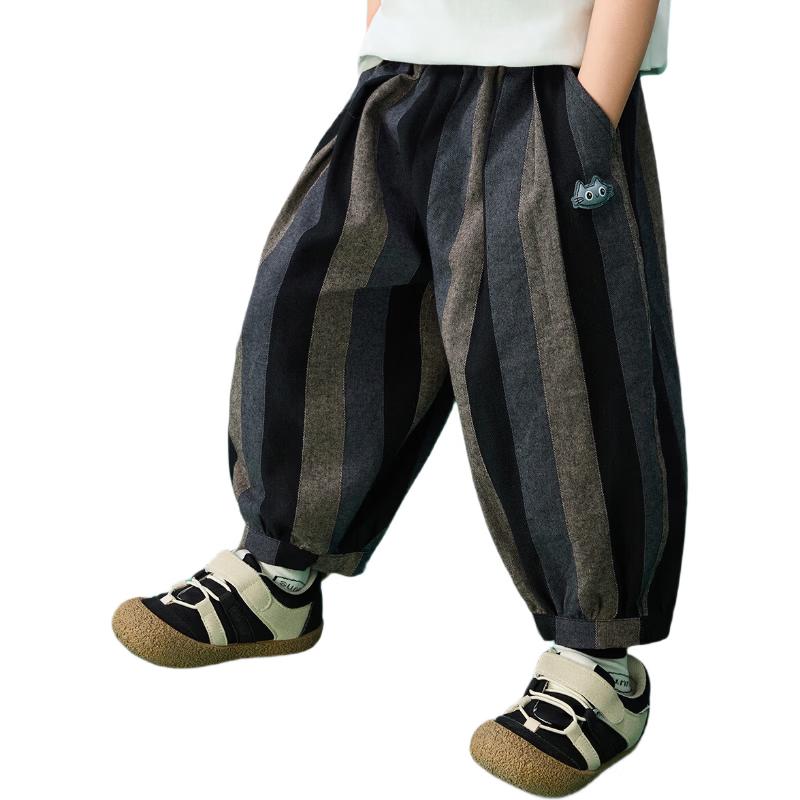 ASK JUNIOR Boys' Retro Striped Summer Casual Pants