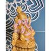 1 Piece PolyResin Gold Color Premium Decorative Lord Ganesha Statue & Idols for Home, Office, and Pooja, for Festivals, Weddings