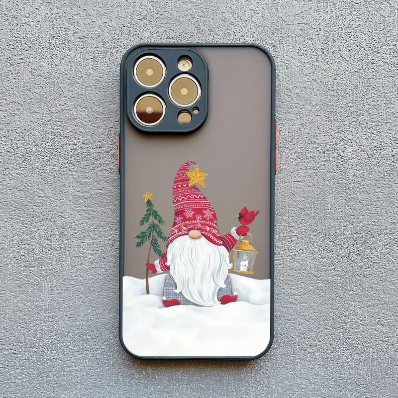 Новогодний Чехол для Телефона Санта-Клаус для IPhone 14 13 12 11 Pro Max Mini 15 Pro Max XS XR X 15 14 8 7 Plus Милые Задние Крышки