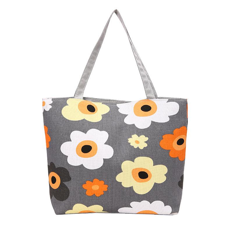 Canvas Bag Large Capacity Shoulder Women's Bag Printed Handbag Tote Bag Literary Canvas Bag Bag