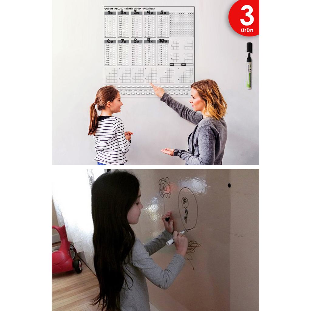 1-й класс начальной школы, образовательная таблица умножения и прозрачная доска для письма, бумажная доска, умная бумага + ручка, 3 комплекта