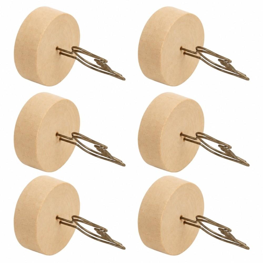 10PCS Antique Finish Wooden Photo Clip Cat Shape Wood Slice Ornament Note Holder Note Marking