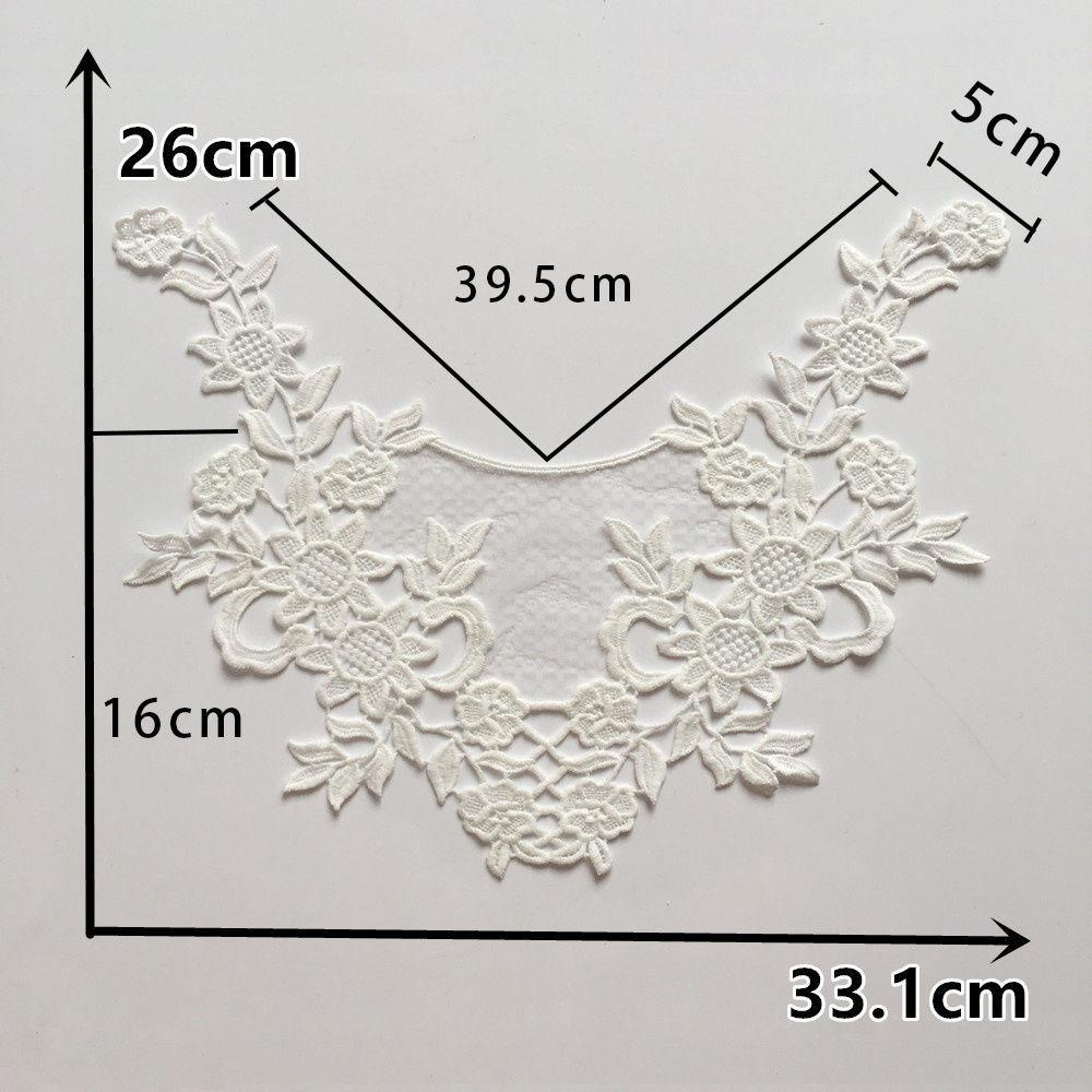 White I Milk Silk Embroidery Hollow Collar Sewing Lace Diy Decoration With Clothing Accessories Collar Accessories