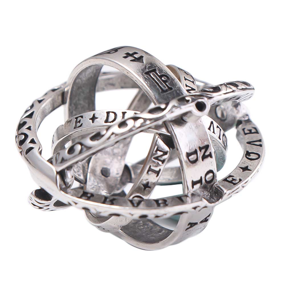 Retro Style Astronomical Ball Ring Universe Sphere Astronomy Ball Rings Jewelry Gift