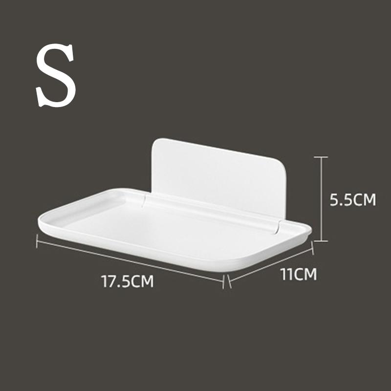 Складная настенная полка, настенная пластиковая плавающая полка без отверстий, для хранения одежды, туалета, полотенец и т. д.