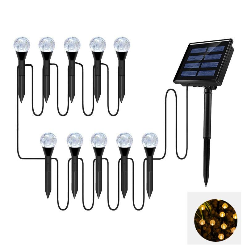 10/20/30 Led Solar Bubble Ball Lawn Light Outdoor Waterproof Holiday Decoration Atmosphere Light String Ground Plug Light