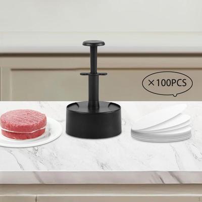 Пресс для бургеров Колбасная котлета с 100-бумажным антипригарным покрытием Ручной гамбургер