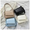Chic Black White Blue Khaki Small Square Bag 2023 Summer New Fashion Women's Shoulder Bag