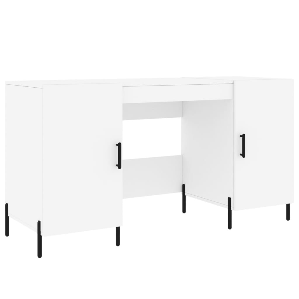 White Desk 140 x 50 x 75 cm Engineered Wood