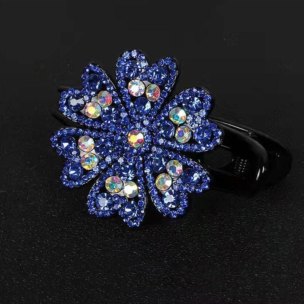 Korean Hair Claws Women Barrettes Flower Hair Clips Rhinestone Duckbill Clips Crystal Hairpins