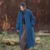 Women Vintage Winter Solid Color Coats Button Chinese Style Warm Loose Coats