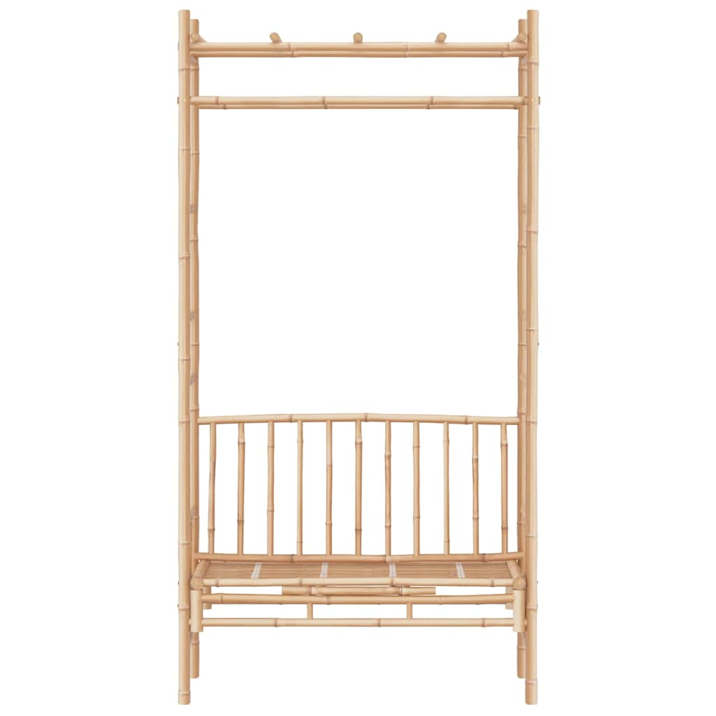 vidaXL Gartenbank mit Pergola 116 cm Bambus