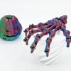 Кулон в виде скелета руки, напечатанный на 3D-принтере, серия Хэллоуин, креативная ручная работа, красочный скелет с подвижными пальцами, фиджет для снятия стресса
