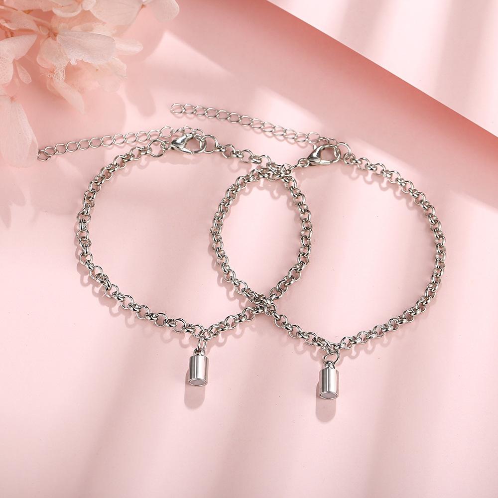 Браслет для пары с концентрическим замком, магнитный браслет «Любовь», подарок на День святого Валентина