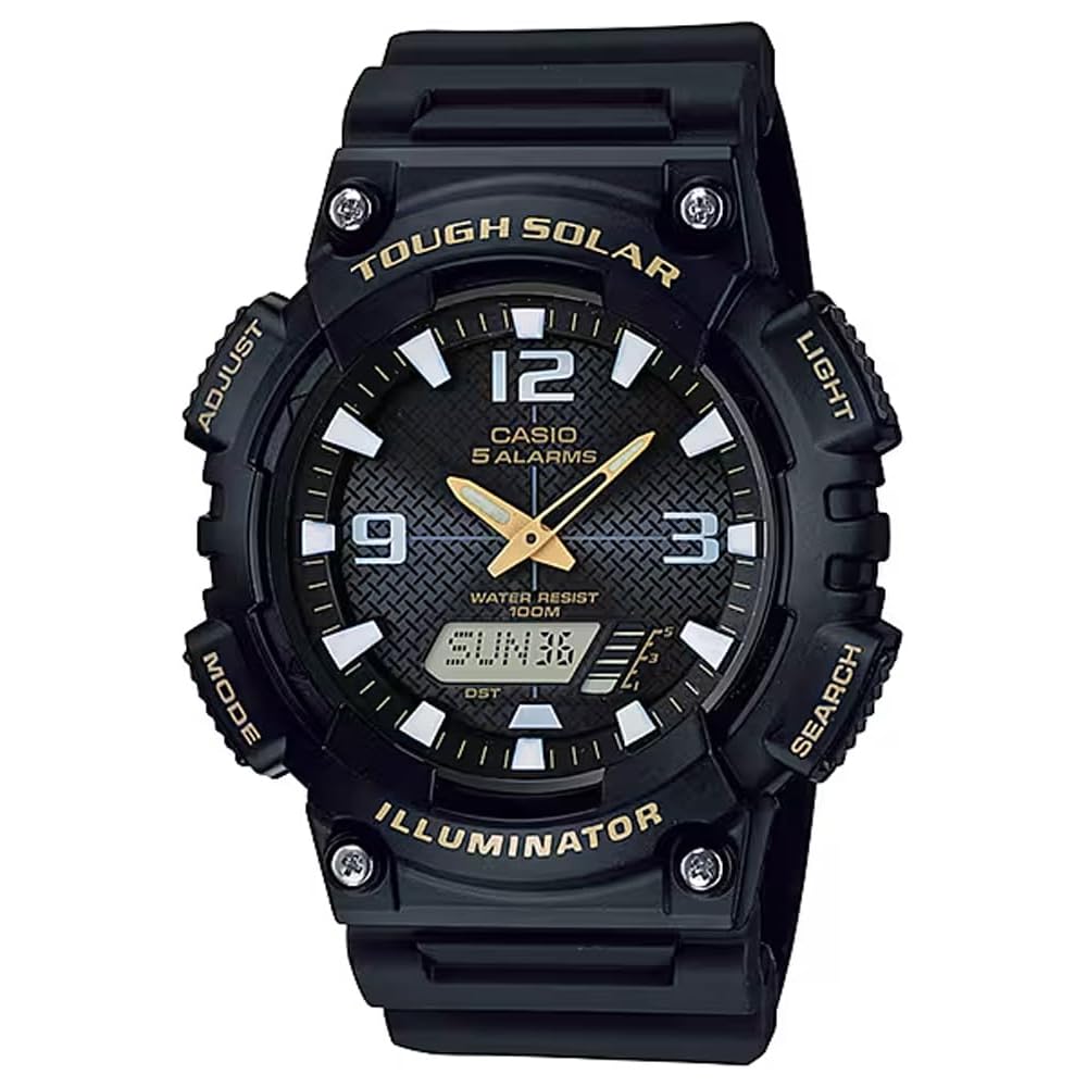 Casio Tough Solar Analog-Digital Quartz Watch AQ-S810W-1BV Men's Black Overseas Model
