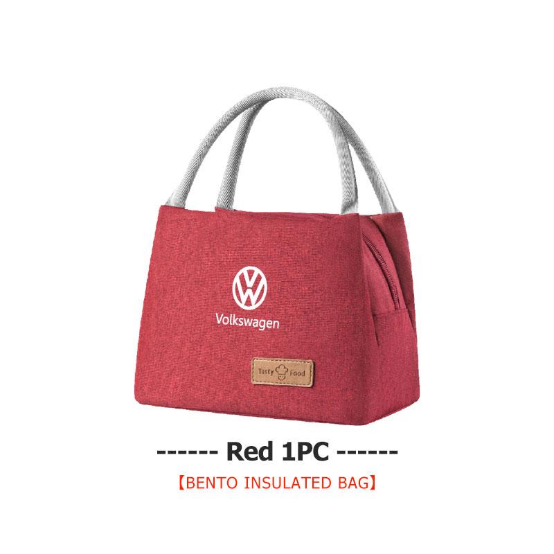 For Volkswagen VW Lunch Box Insulation Bag Picnic Case Food Organizer Bento Scirocco Jetta Beetle Golf 4 5 6 Passat Polo B5