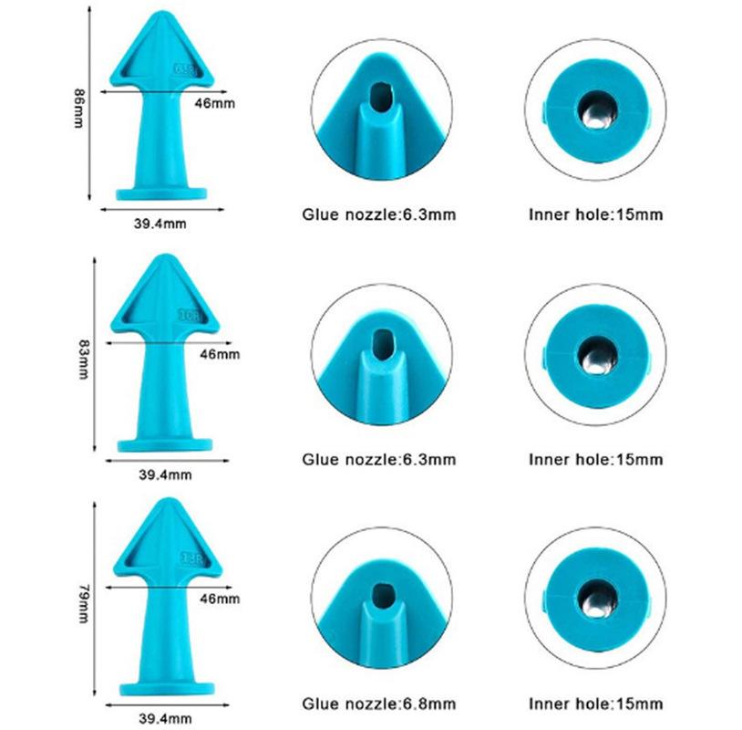 5 шт. Насадка для герметика, аппликатор, инструмент для отделки, шпатель, пластиковый совок для клея, плитка, кирпич, швы, набор для удаления силикона для затирки швов