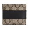 Gucci Складной кошелек из канвы GG с черной кожей 451240-KGDHN-9769