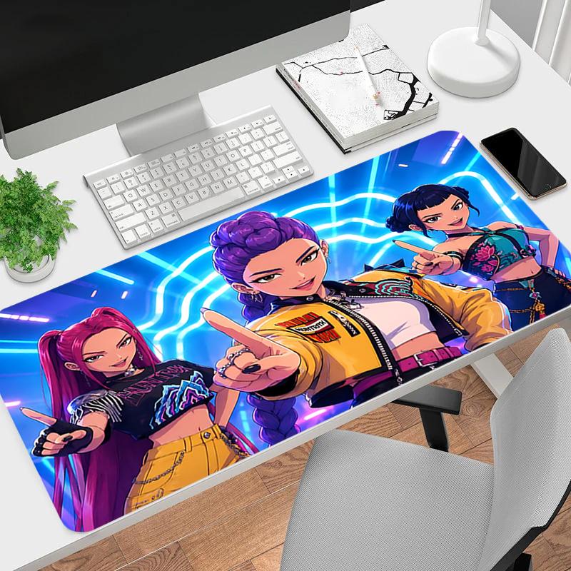 1Pc Future Fashion Icons Gaming Mouse Pad Keyboard Desk Mat Non-slip Rubber Lock Edge Waterproof Computer Mousepad for Office Home Decor S1577