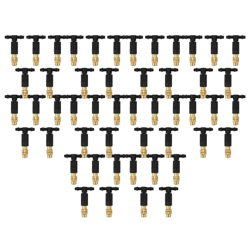 50-1pc Adjustable Copper Water Sprinkler Head Automatic Spray Misting Tip Nozzle 4/7 Pipe Watering Irrigation System Garden Tool