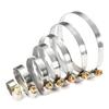 20Pcs/set Pipe Clamps Stainless Steel Hoop Hose Clips Fuel Hose Pipe Clamps Worm Drive Durable Adjustable Drive Hose Clamp