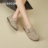 Женские мокасины на плоской подошве в стиле Birkenstock, с круглым носком, закрытым носком, для осени