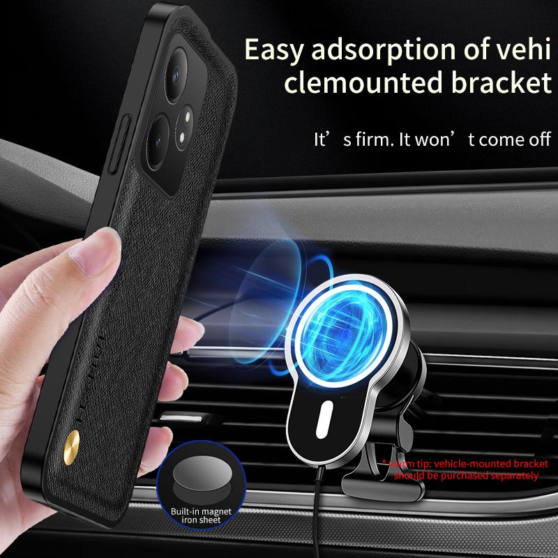 Роскошный чехол из натуральной классической кожи с текстурой для Realme GT 6T 6 Fusion Ultra, защитный чехол, легкий защитный чехол с полной защитой