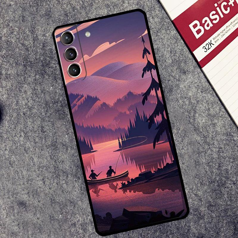 Bass Fishing Case For Samsung Galaxy S25 S26 Ultra S20 S21 S22 S23 S10 Plus S25 FE S24 Ultra Cover Coque