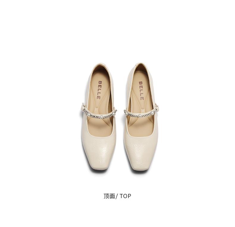 Belle Retro Mary Jane Shoes Women's 2025 Spring New Shopping Mall Same Style Small Square Head Single Shoes
