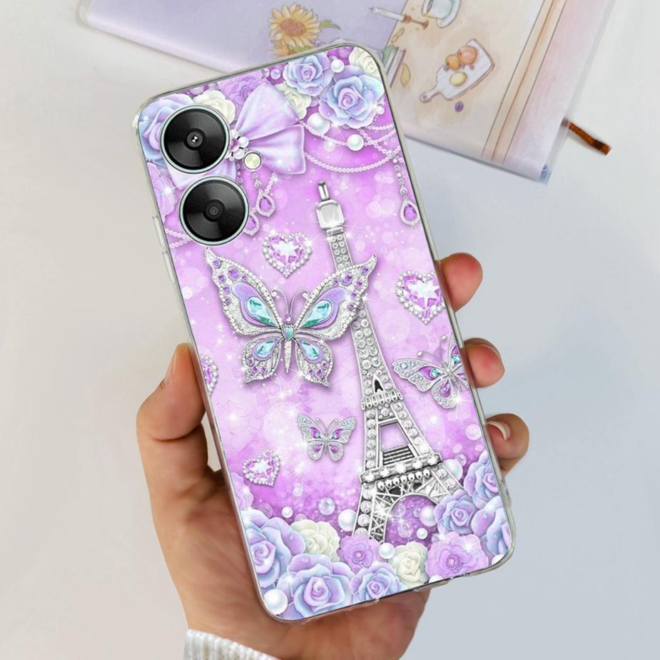 For Xiaomi Poco M6 5G Case Stylish Painted Cover Clear Silicone Phone Case For Xiaomi Poco M6 Pro M6Pro PocoM6 Soft Cover Bumper