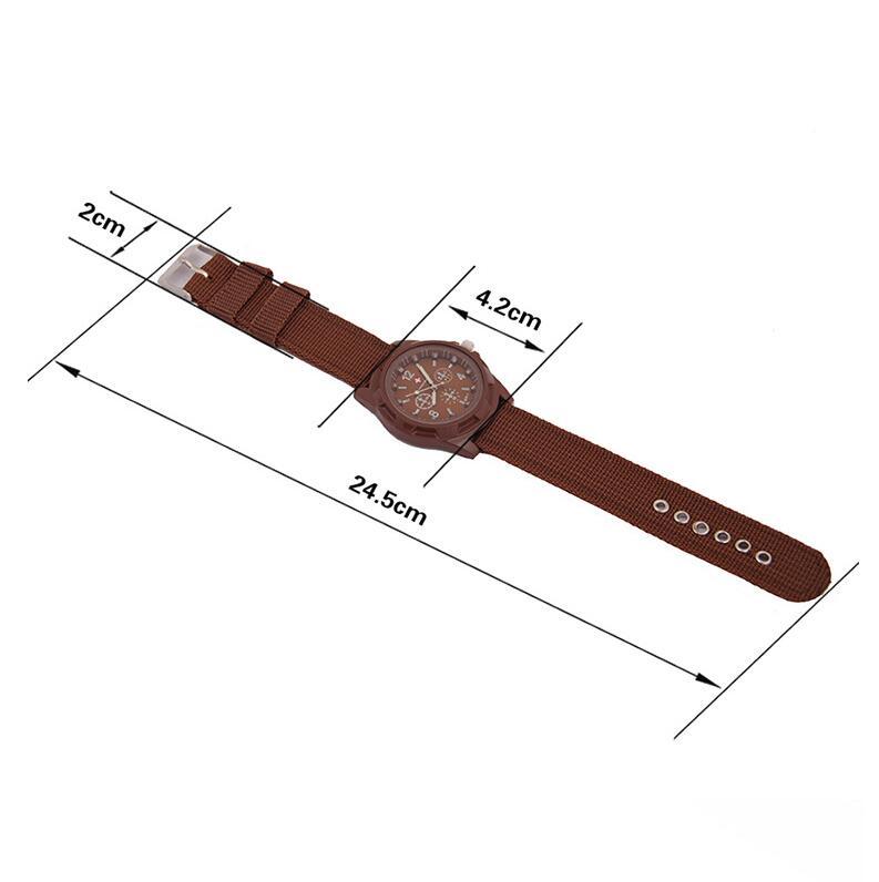 Quartz Watch Army Soldier Military Canvas Strap Fabric Analog Wrist Watches Sports Watch