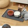 Ptlom Pet Placemat для собак и кошек Коврик для домашних животных для предотвращения перелива еды и воды Подходит для маленьких, средних и больших домашних животных