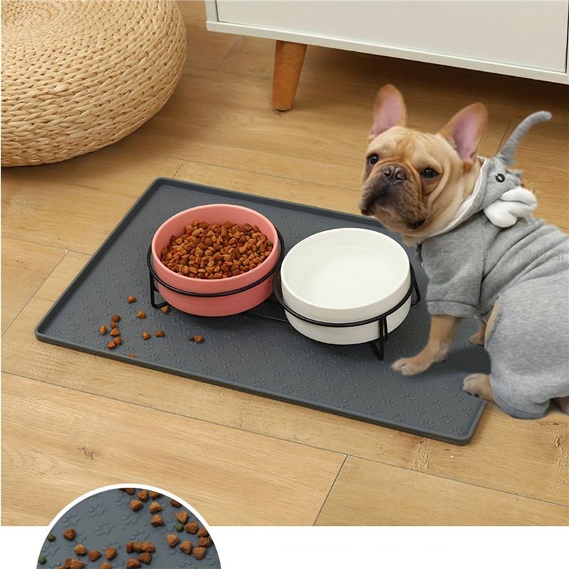 Ptlom Pet Placemat для собак и кошек Коврик для домашних животных для предотвращения перелива еды и воды Подходит для маленьких, средних и больших домашних животных