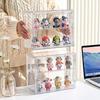 1pc Three Layer Acrylic Display Rack Transparent Ladder Handmade Anime Car Model Blind Box Storage Box Jewelry Sorting Box