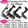2 шт. Шлейф USB-порта для зарядки для iPhone XS Max XR X 11 Pro Max 12 12 Mini 13 Коннектор док-станции Плата микрофона Замена