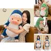 Green And Blue Jurassic Pig Doll Pillow Fluffy Stuffed Toy For Children And Adults