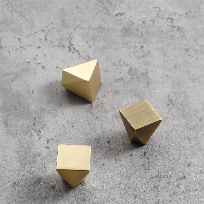 Geometric Design Drawer Cabinet Door Single-Hole Square Handles Solid Zinc Alloy Simple Furniture Wardrobe Small Handle