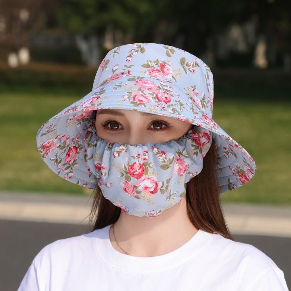 New Anti-UV Women's Sun Protection Hat UPF 50+ Moisture-Wicking Fisherman Hat Breathable Wide Brim Ponytail Hat Cycling Headwear