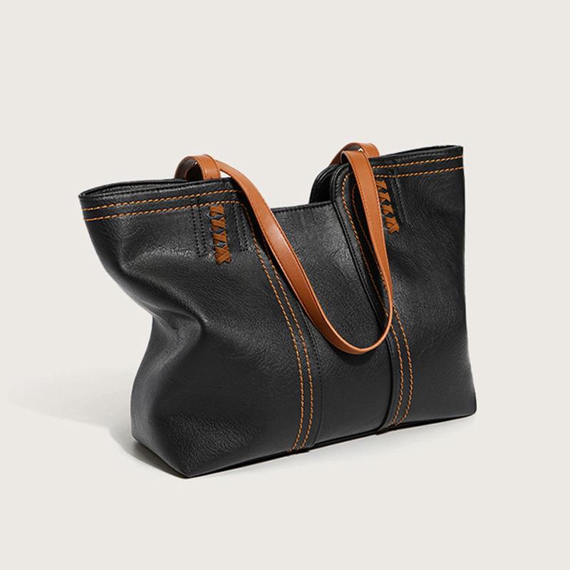 2025 Корейская ретро большая простая сумка-тоут для женщин