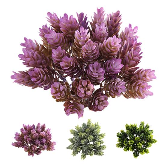 1 букет, имитация ананасовой травы, не увядающая, реалистичная, пластиковая, 30 головок сосновой шишки, ананасовая трава для офиса