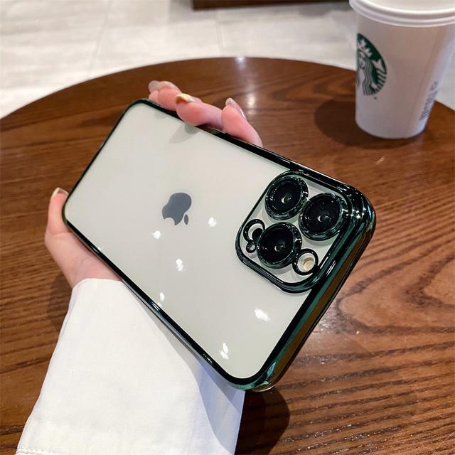 Роскошный прозрачный чехол с покрытием для Iphone 14 13 12 11 Pro Max X Xs Xr 7 8 Plus Se, стекло для камеры Defender, противоударный квадратный чехол