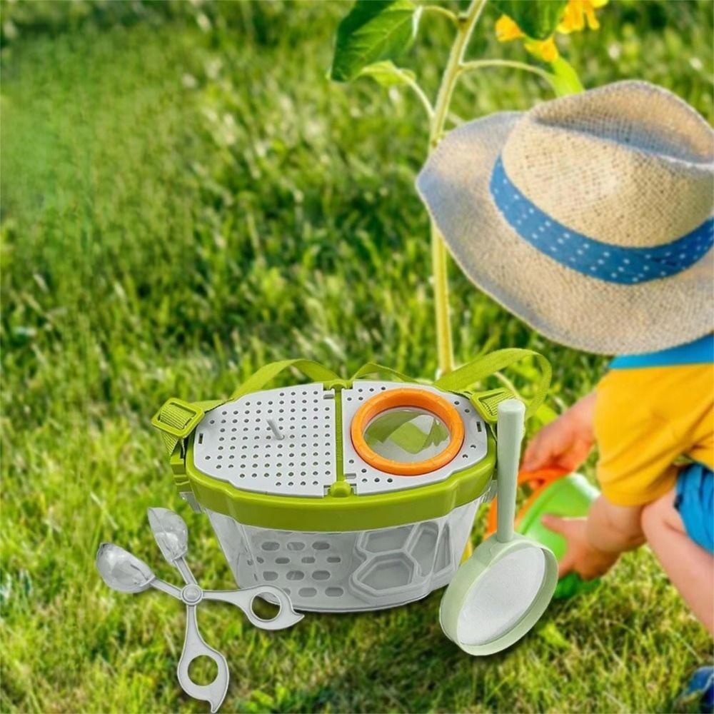 Breathable Insect Observation Box Kit Adjustable Straps Insect Feeding Bin  Snails