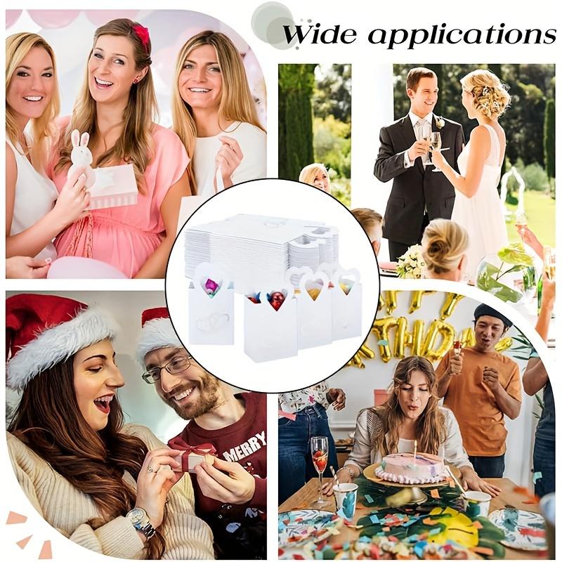 50 шт. Оптовые свадебные подарочные коробки Белая крафт-бумага Сувениры для вечеринок Экологичные коробки для десертов для тематики любви Принадлежности для небольших мероприятий