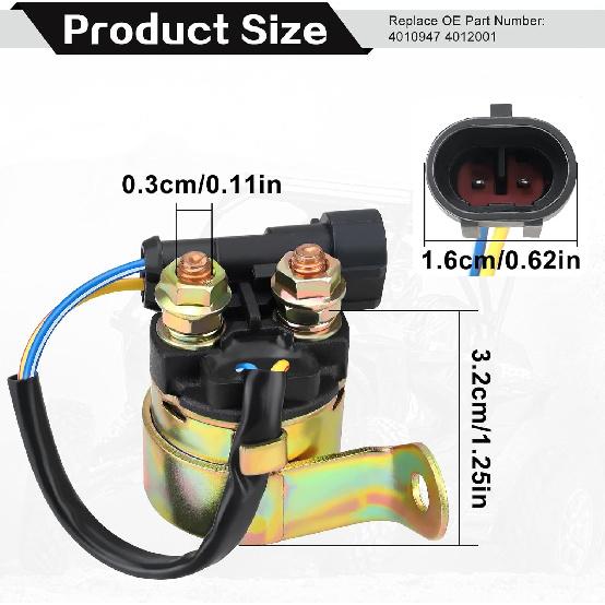 Реле соленоида стартера для Polaris Ranger 400 500 570 700 800 Sportsman 500 700 800 RZR 4 S XP 570 800 900 Замена 4010947 4012001
