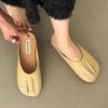 Баотоу полутапочки женские 2025 новые французские ленивые бабушкины туфли Дуду Мюли на плоской подошве с полуподдержкой одинарные туфли тренд