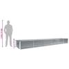 Garden Raised Bed Galvanized Steel 480 x 80 x 45 cm Gray