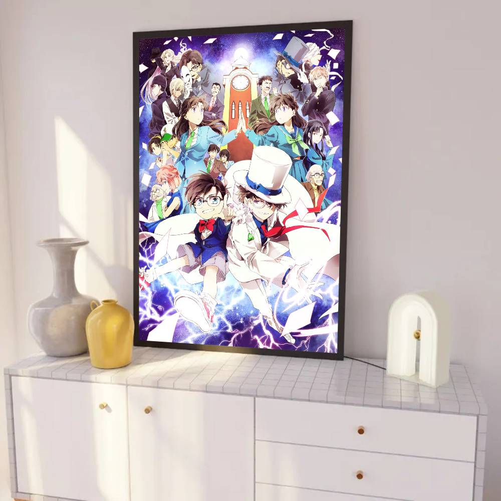 Anime Detective Conan Poster Self-adhesive Art Waterproof Paper Sticker Coffee House Bar Room Wall Decor