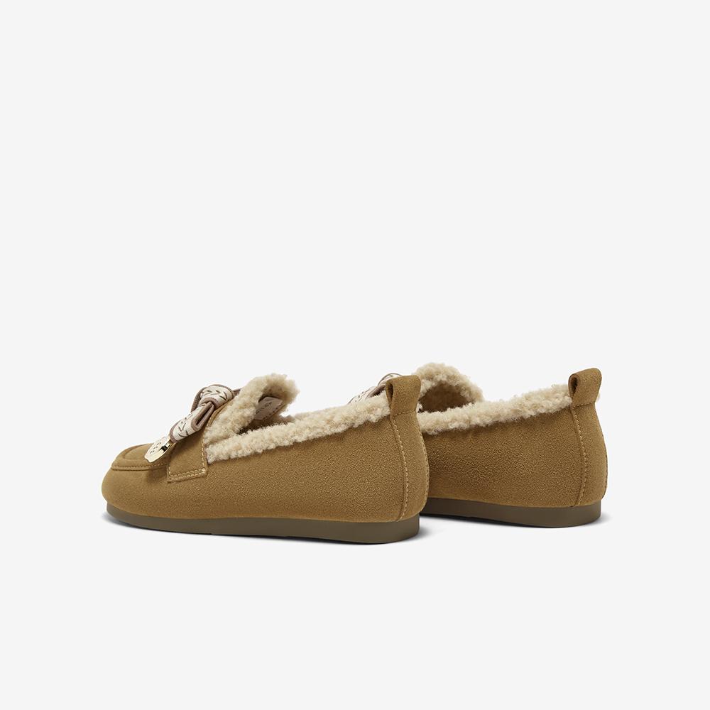 Best 25 Winter Loafers with Trendy Fleece and Warm Women's Single Shoes CO118DA5