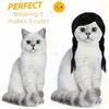 Funny Double Ponytail Pet Hairpiece Black Cosplay Wig Easy to Wear Animal Wig  Festival Cosplay