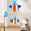 Rechargeable Rechargeable Interactive Cat Toys Chirping Flapping Bird Squeaky Cats Plush Toy Touch-Activated Cats Toy
